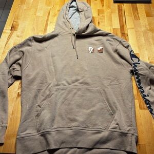 Champion Beige and Gray Hoodie